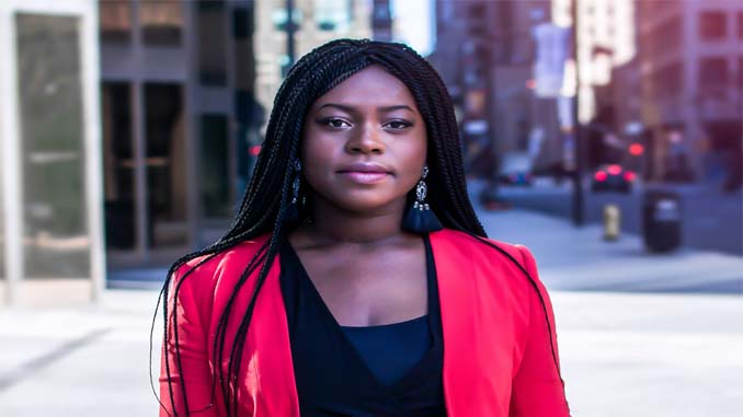 Smiling Woman On The Street