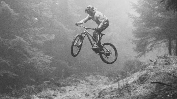 Mountain Biker Catching Some Air