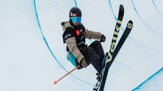 Skier On A Half Pipe